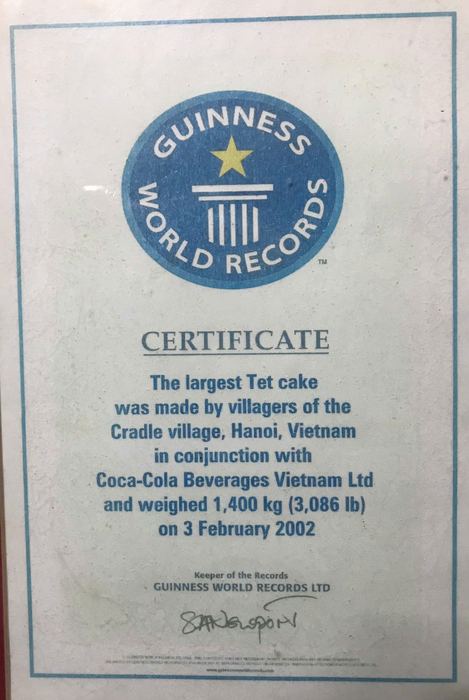 Giấy chứng nhận Guinness 2002